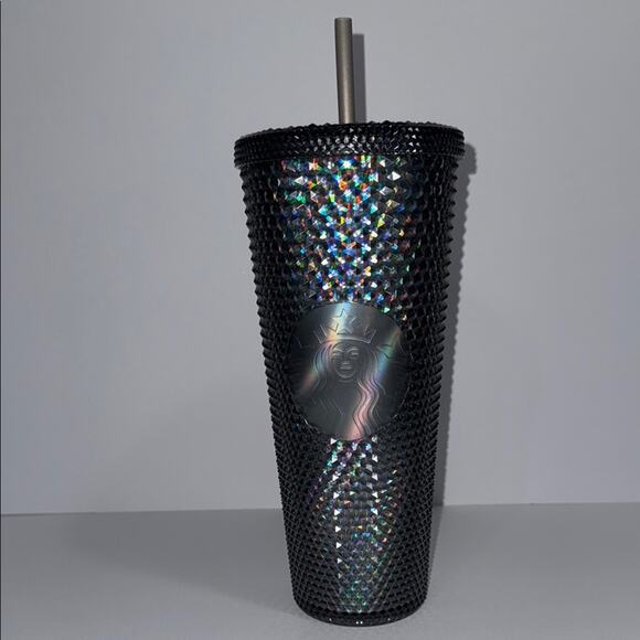STARBUCKS Fall 2020 silver grey iradescent studded venti tumbler 24oz rainbow